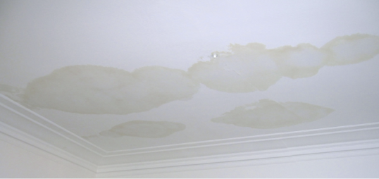 Living room water stain on ceiling